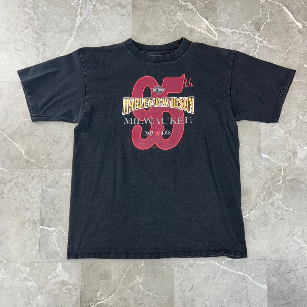 90s Vintage Harley Davidson Graphic Tee Mens XL Short Sleeve 95th Anniversary